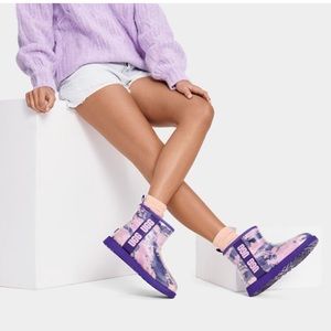 🔖 UGG RARE! SOLD OUT Classic Clear Mini Marble Violet Night Boots Purple Pink